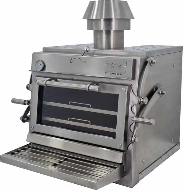 Hornos de brasa de Pira, imagen de catálogo de la gama a la que pertenece PIRA 70 XL Silver SD
