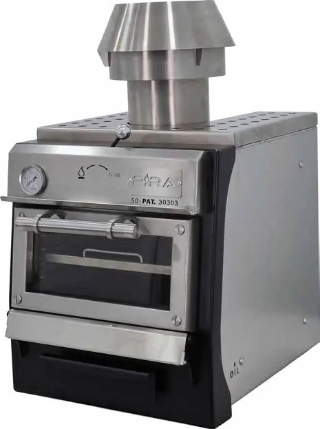Hornos de brasa de Pira, imagen de catálogo de la gama a la que pertenece PIRA 50 Lux AB
