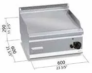 Planchas y fry-tops de Berto's, imagen de catálogo de la gama a la que pertenece E6FL3BP