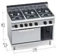 Cocinas modulares de Berto's, imagen de catálogo de la gama a la que pertenece G7F6BP