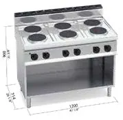 Cocinas modulares de Berto's, imagen de catálogo de la gama a la que pertenece E7P2B
