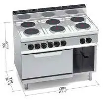 Cocinas modulares de Berto's, imagen de catálogo de la gama a la que pertenece E7P4+FE