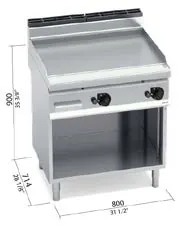 Planchas y fry-tops de Berto's, imagen de catálogo de la gama a la que pertenece E7FL4BP