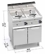 Freidoras de Berto's, imagen de catálogo de la gama a la que pertenece E7F10-4B