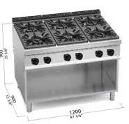 Cocinas modulares de Berto's, imagen de catálogo de la gama a la que pertenece G9F4+FG