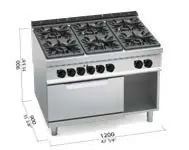 Cocinas modulares de Berto's, imagen de catálogo de la gama a la que pertenece G9F8+2FG