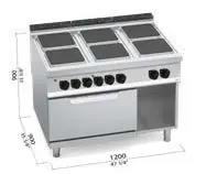 Cocinas modulares de Berto's, imagen de catálogo de la gama a la que pertenece E9PQ2M