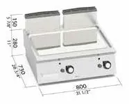 Planchas y fry-tops de Berto's, imagen de catálogo de la gama a la que pertenece SG7FM8B-2/CPD