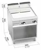 Planchas y fry-tops de Berto's, imagen de catálogo de la gama a la que pertenece Acero Inox