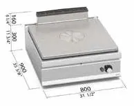 Cocinas modulares de Berto's, imagen de catálogo de la gama a la que pertenece LXE9TP