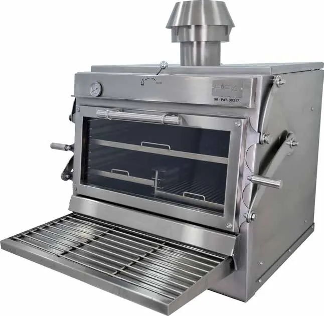 Hornos de brasa de Pira, imagen de catálogo de la gama a la que pertenece PIRA 90 Silver ED