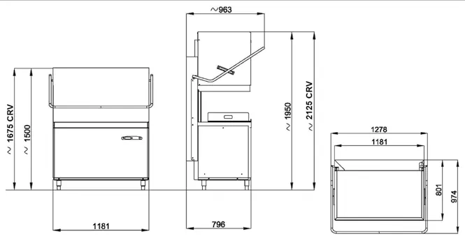 Esquema de fabricante de Silanos N1300DOSEVOCRV, con cotas