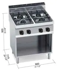 Cocinas modulares de Berto's, imagen de catálogo de la gama a la que pertenece G7F2BP